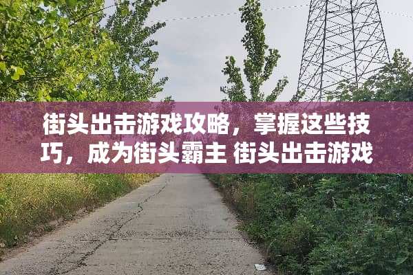 街头出击游戏攻略，掌握这些技巧，成为街头霸主 街头出击游戏攻略