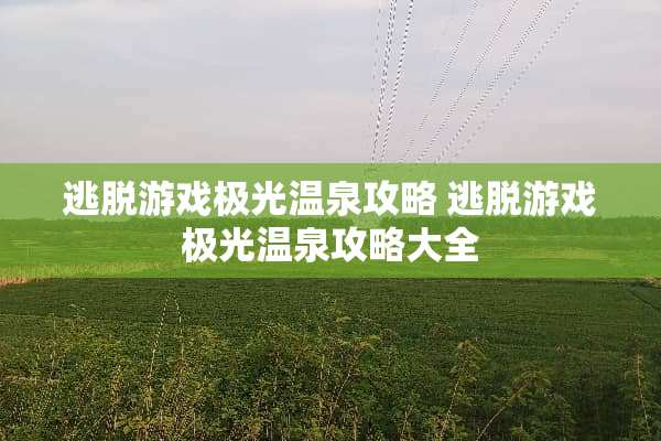 逃脱游戏极光温泉攻略 逃脱游戏极光温泉攻略大全