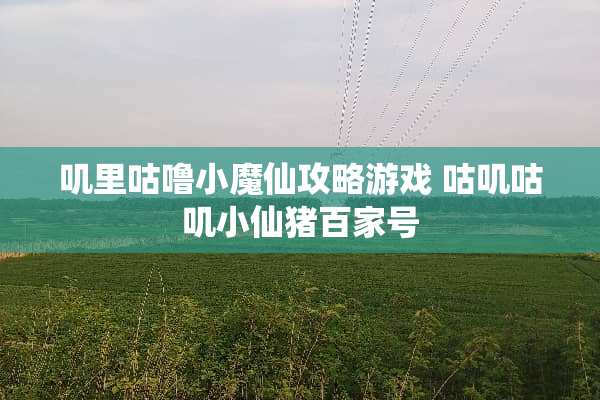 叽里咕噜小魔仙攻略游戏 咕叽咕叽小仙猪百家号
