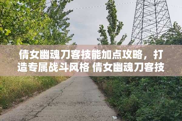 倩女幽魂刀客技能加点攻略，打造专属战斗风格 倩女幽魂刀客技能加点