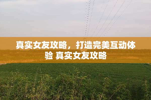 真实女友攻略，打造完美互动体验 真实女友攻略