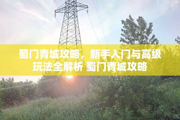 蜀门青城攻略，新手入门与高级玩法全解析 蜀门青城攻略