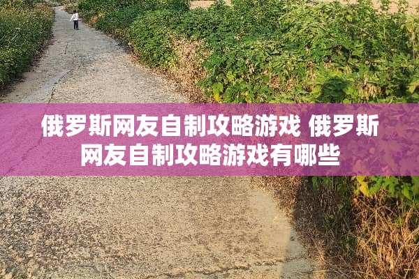 俄罗斯网友自制攻略游戏 俄罗斯网友自制攻略游戏有哪些