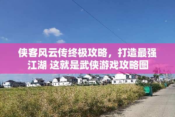 侠客风云传终极攻略，打造最强江湖 这就是武侠游戏攻略图