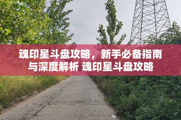 魂印星斗盘攻略，新手必备指南与深度解析 魂印星斗盘攻略