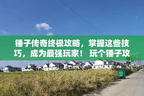 锤子传奇终极攻略，掌握这些技巧，成为最强玩家！ 玩个锤子攻略