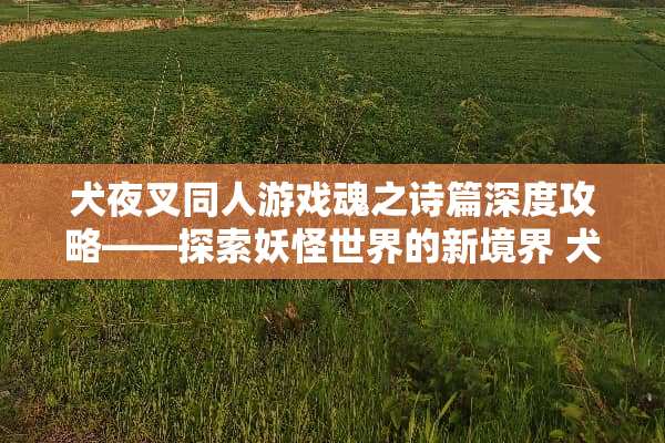 犬夜叉同人游戏魂之诗篇深度攻略——探索妖怪世界的新境界 犬夜叉同人游戏魂攻略