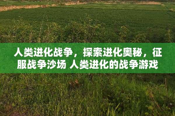 人类进化战争，探索进化奥秘，征服战争沙场 人类进化的战争游戏攻略