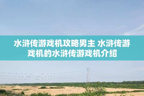 水浒传游戏机攻略男主 水浒传游戏机的水浒传游戏机介绍