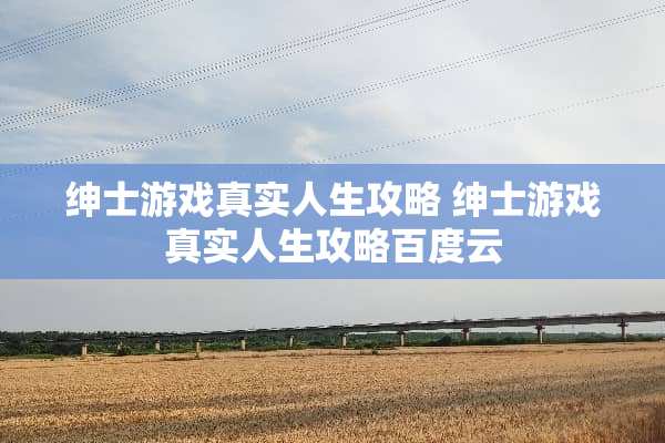 绅士游戏真实人生攻略 绅士游戏真实人生攻略百度云