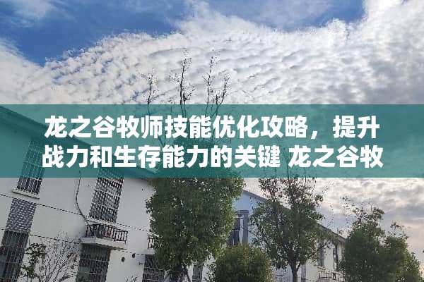 龙之谷牧师技能优化攻略，提升战力和生存能力的关键 龙之谷牧师技能