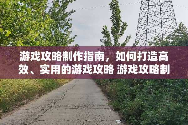 游戏攻略制作指南，如何打造高效、实用的游戏攻略 游戏攻略制作