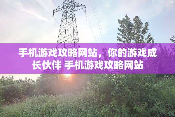 手机游戏攻略网站，你的游戏成长伙伴 手机游戏攻略网站