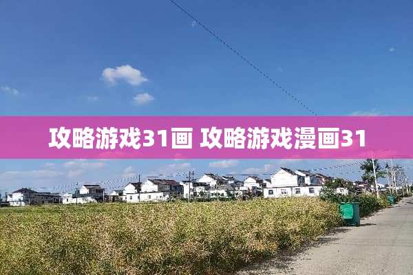 攻略游戏31画 攻略游戏漫画31