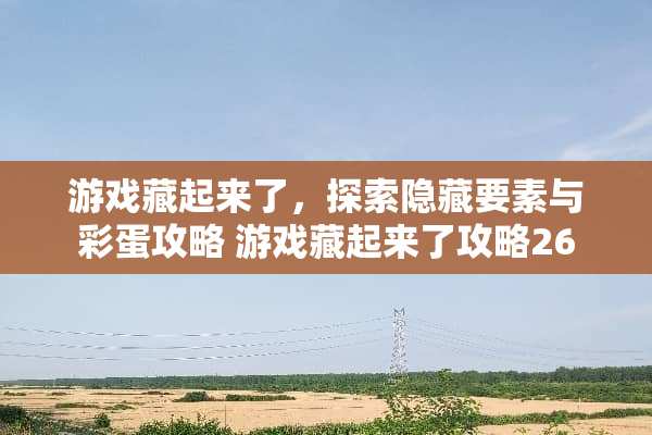 游戏藏起来了，探索隐藏要素与彩蛋攻略 游戏藏起来了攻略26