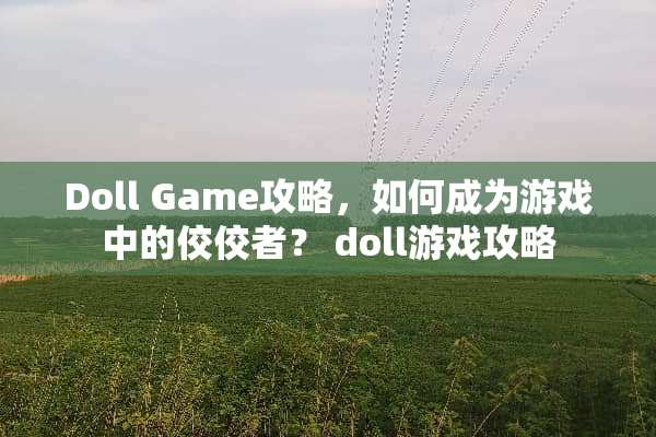 Doll Game攻略，如何成为游戏中的佼佼者？ doll游戏攻略
