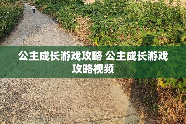 公主成长游戏攻略 公主成长游戏攻略视频