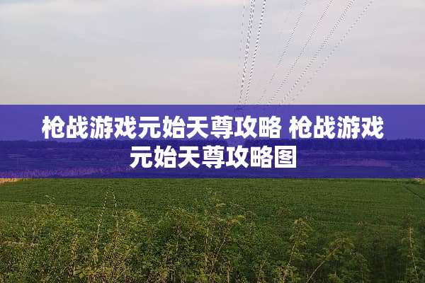 *战游戏元始天尊攻略 *战游戏元始天尊攻略图
