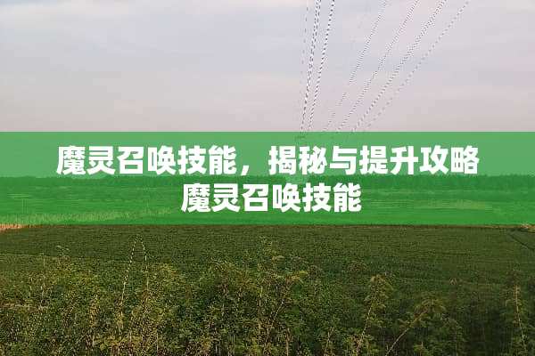 魔灵召唤技能，揭秘与提升攻略 魔灵召唤技能