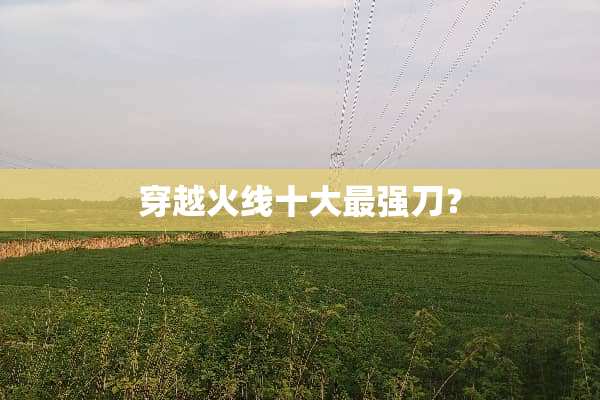穿越火线十大最强刀？