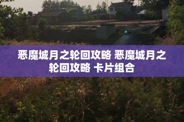 恶魔城月之轮回攻略 恶魔城月之轮回攻略 卡片组合