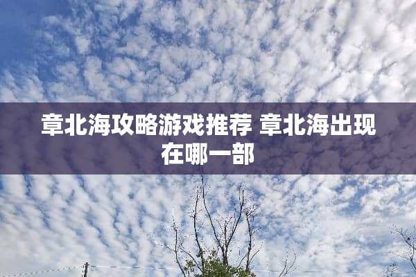 章北海攻略游戏推荐 章北海出现在哪一部