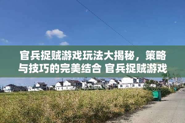 官兵捉贼游戏玩法大揭秘，策略与技巧的完美结合 官兵捉贼游戏玩法