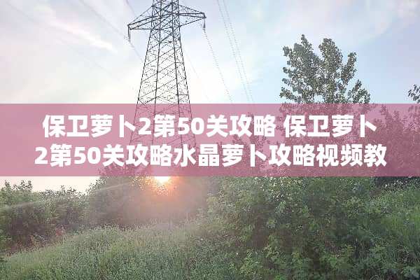 保卫萝卜2第50关攻略 保卫萝卜2第50关攻略水晶萝卜攻略视频教程