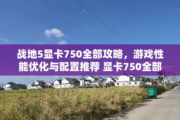 战地5显卡750全部攻略，游戏性能优化与配置推荐 显卡750全部攻略游戏