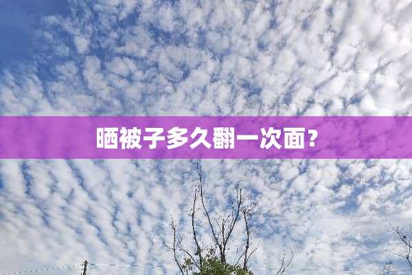 晒被子多久翻一次面？