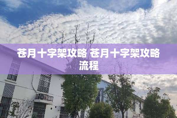 苍月十字架攻略 苍月十字架攻略流程