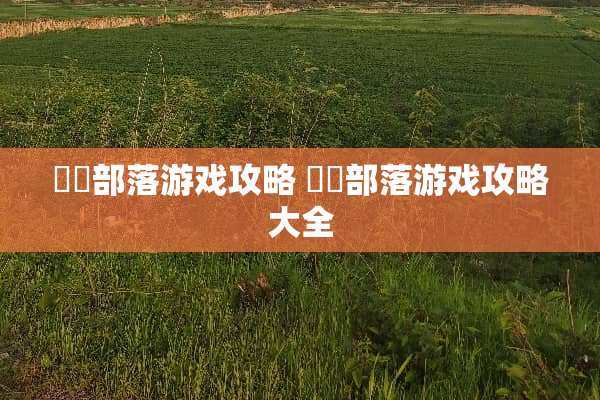 囧囧部落游戏攻略 囧囧部落游戏攻略大全