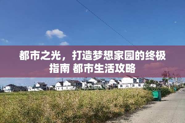 都市之光，打造***园的终极指南 都市生活攻略