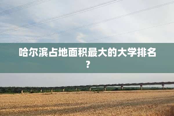 哈尔滨占地面积最大的大学排名？