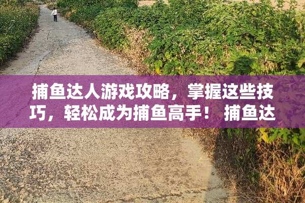 捕鱼达人游戏攻略，掌握这些技巧，轻松成为捕鱼高手！ 捕鱼达人游戏攻略