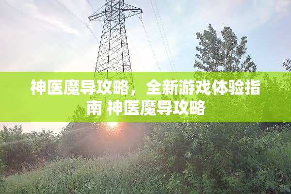 神医魔导攻略，全新游戏体验指南 神医魔导攻略