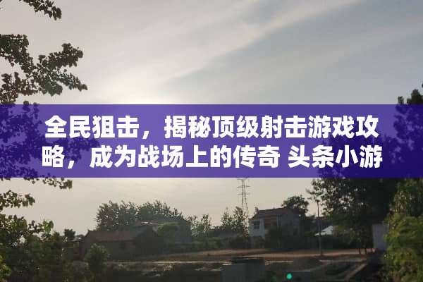 全民**，揭秘**射击游戏攻略，成为战场上的传奇 头条小游戏全民**攻略