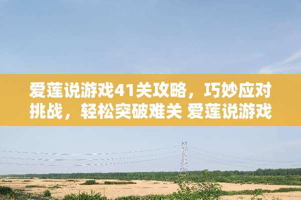 爱莲说游戏41关攻略，巧妙应对挑战，轻松突破难关 爱莲说游戏41关攻略