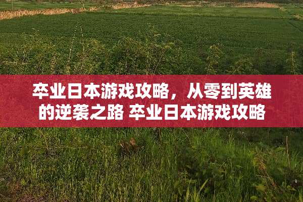 卒业日本游戏攻略，从零到英雄的逆袭之路 卒业日本游戏攻略