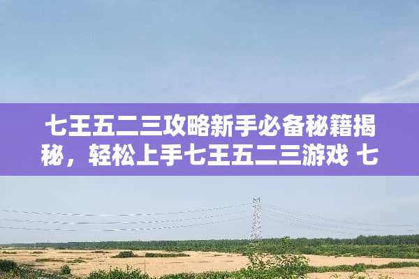 七王五二三攻略新手必备秘籍揭秘，轻松上手七王五二三游戏 七王五二三的玩法规则