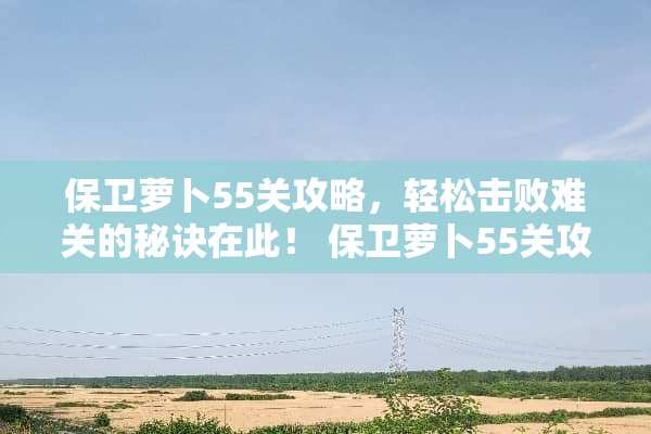 保卫萝卜55关攻略，轻松击败难关的秘诀在此！ 保卫萝卜55关攻略