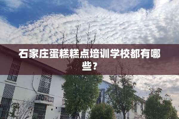 石家庄蛋糕糕点培训学校都有哪些？