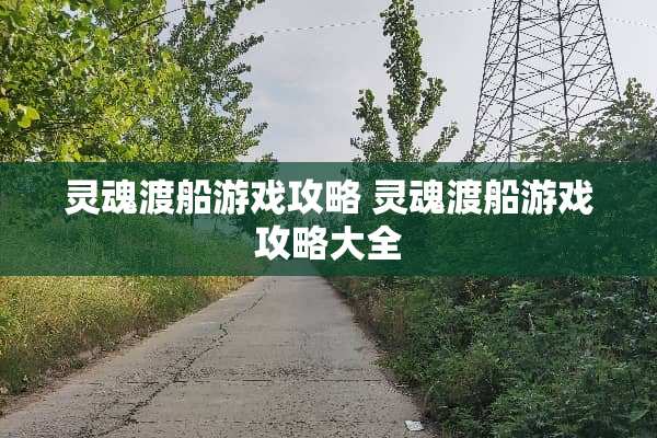 灵魂渡船游戏攻略 灵魂渡船游戏攻略大全