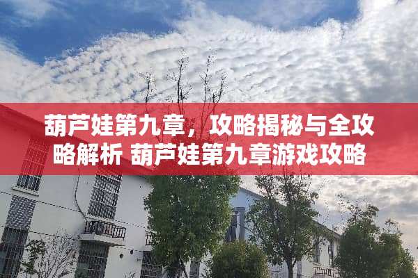 葫芦娃第九章，攻略揭秘与全攻略解析 葫芦娃第九章游戏攻略