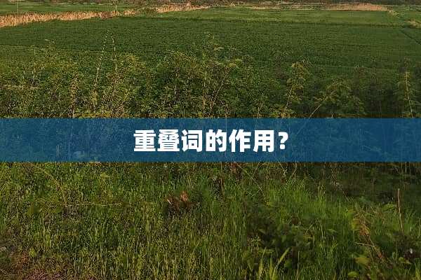 重叠词的作用？