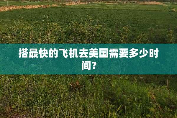 搭最快的飞机去美国需要多少时间？