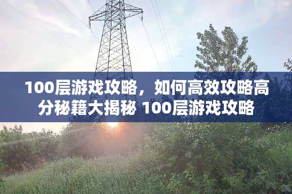 100层游戏攻略，如何高效攻略高分秘籍大揭秘 100层游戏攻略
