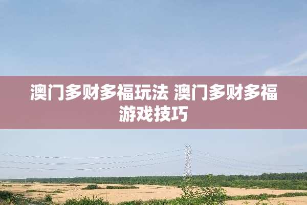 澳门多财多福玩法 澳门多财多福游戏技巧