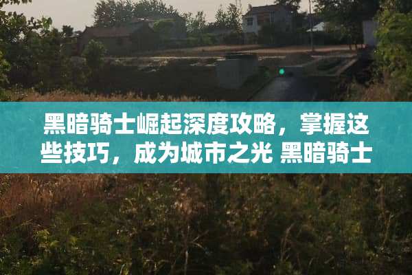 黑暗骑士崛起深度攻略，掌握这些技巧，成为城市之光 黑暗骑士崛起游戏攻略