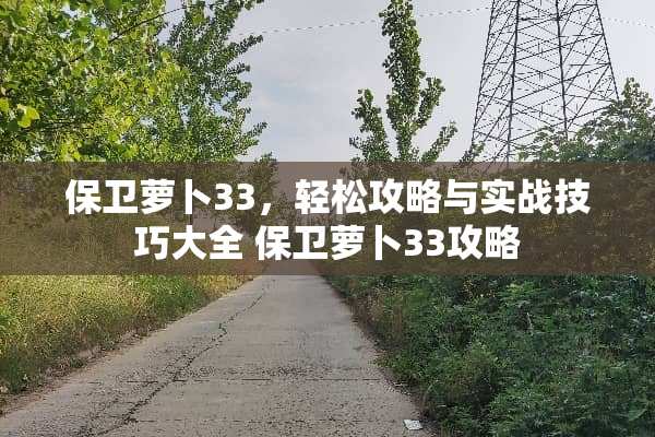 保卫萝卜33，轻松攻略与实战技巧大全 保卫萝卜33攻略